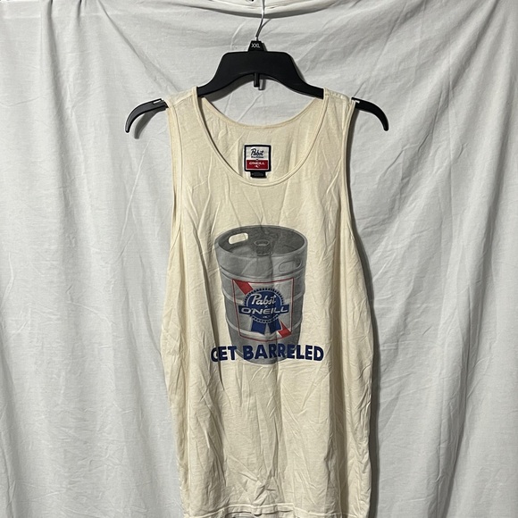 O'Neill Other - O'Neill Cream Pabst Blue Ribbon Graphic Tank Top